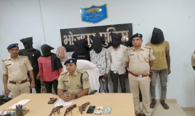 आरा : डकैती की योजना बनाते पंस सदस्य हत्याकांड के शूटर सहित पांच गिरफ्तार...