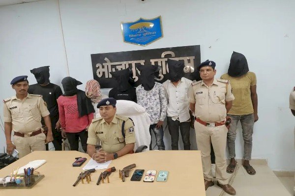 आरा : डकैती की योजना बनाते पंस सदस्य हत्याकांड के शूटर सहित पांच गिरफ्तार...