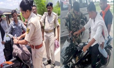 आरा : वाहन चेकिंग में परिवहन विभाग ने 58 हजार का काटा चालान...