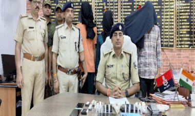 हथियार के साथ चार प्रोफेशनल शूटर गिरफ्तार, हत्या के नीयत से आए थे आरा...