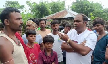 वीआईपी के राष्ट्रीय उपाध्यक्ष सह समाजसेवी श्री संजीव मिश्रा ने किया प्रभावित इलाकों का दौरा